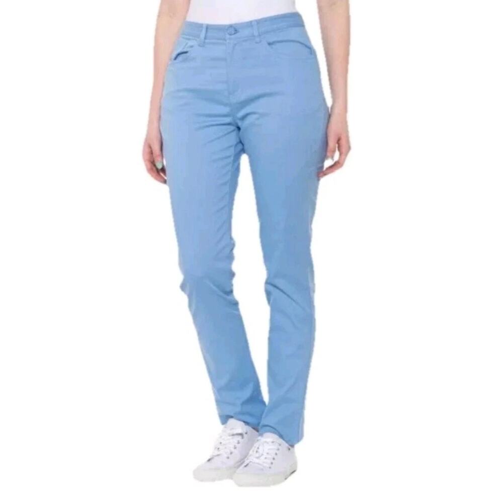 G/Fore G4 Essential Golf Pants Womens Size 2 Vista Blue Stretch Twill Active